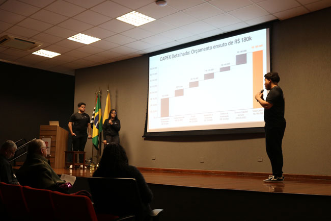 Grupo apresenta orçamento detalhado para o projeto.