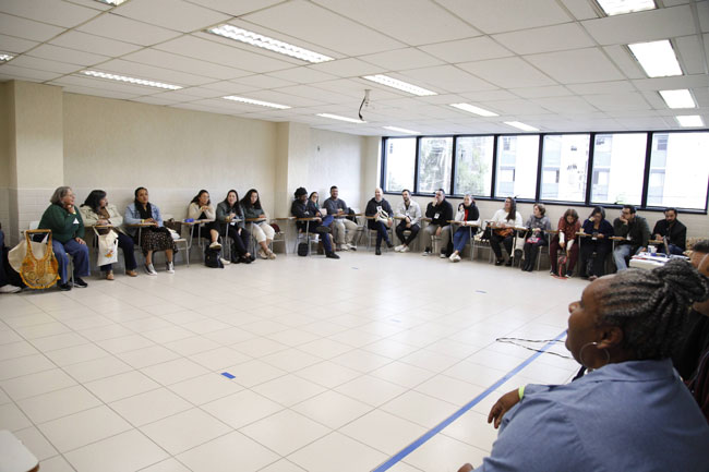 Oficina em sala de aula também fez parte da programação do evento.